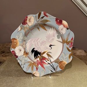 Spode Japanese Heron Pentagonal 9” Accent Plate
